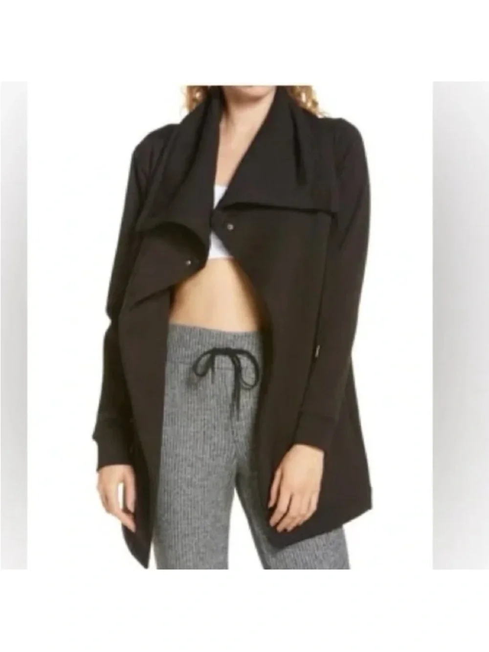 Zella Black Amazing Cozy Wrap Jacket‎